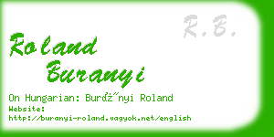 roland buranyi business card